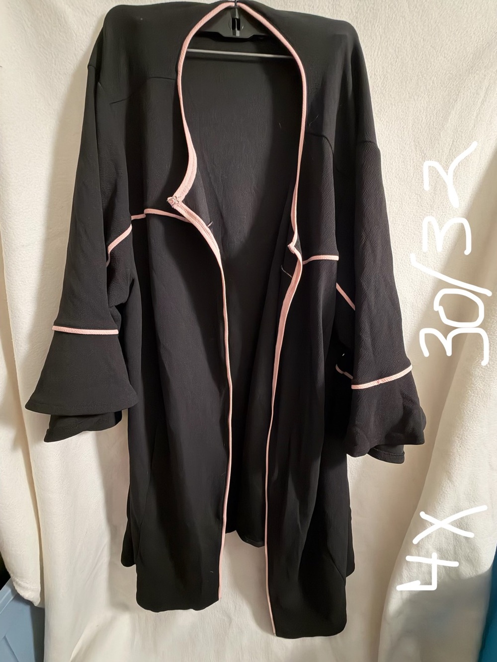 Black Dress Jacket with Pink Trim